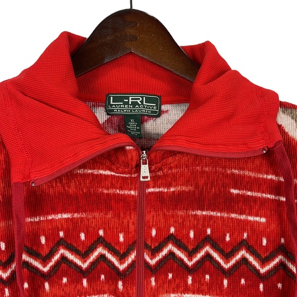 L-RL Lauren Active -Ralph Lauren southwestern print quarter zip shirt - Picture 2 of 3